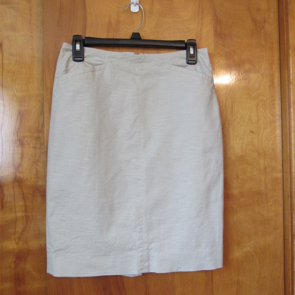RESERVED Limited khaki linen pencil skirt size 2